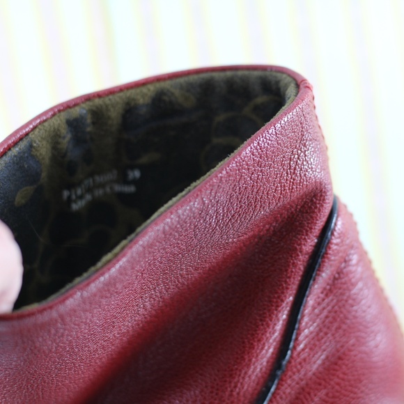 Fly London Red Leather Ankle Boots - Picture 8 of 16
